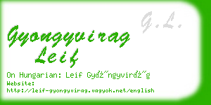 gyongyvirag leif business card